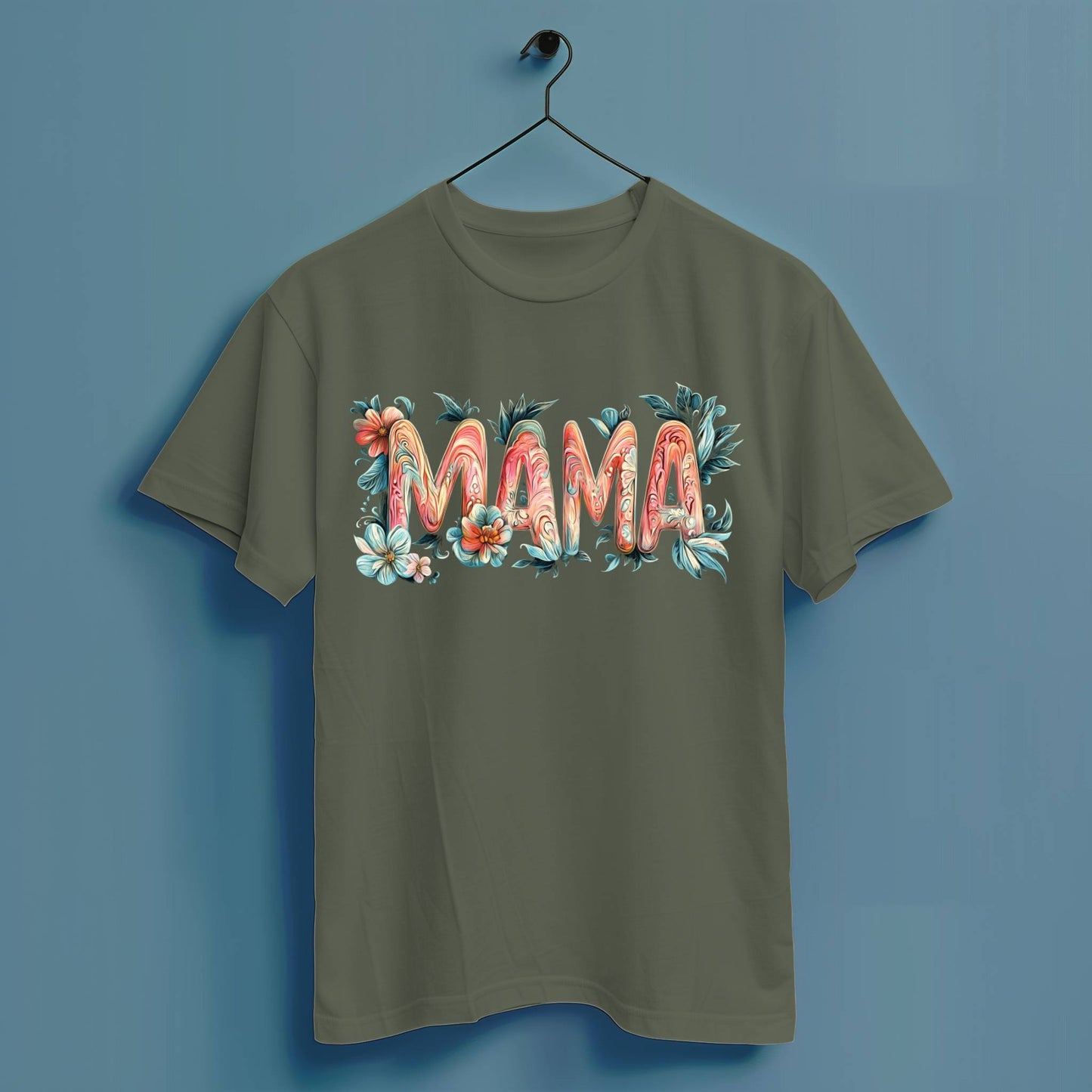 Mama Blumen - Hochwertiges T-Shirt 100% Baumwolle