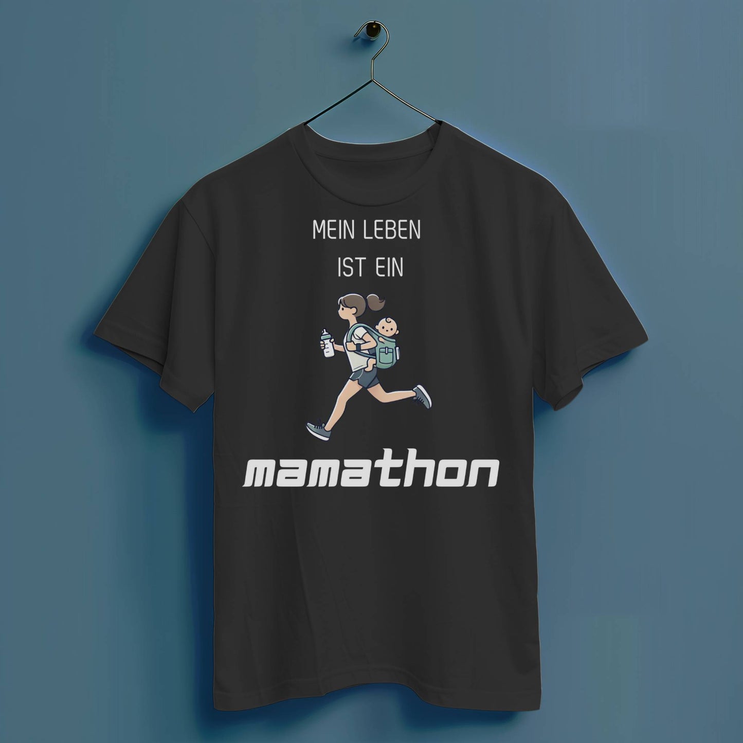 Leben ist ein Mamathon - Hochwertiges T-Shirt 100% Baumwolle