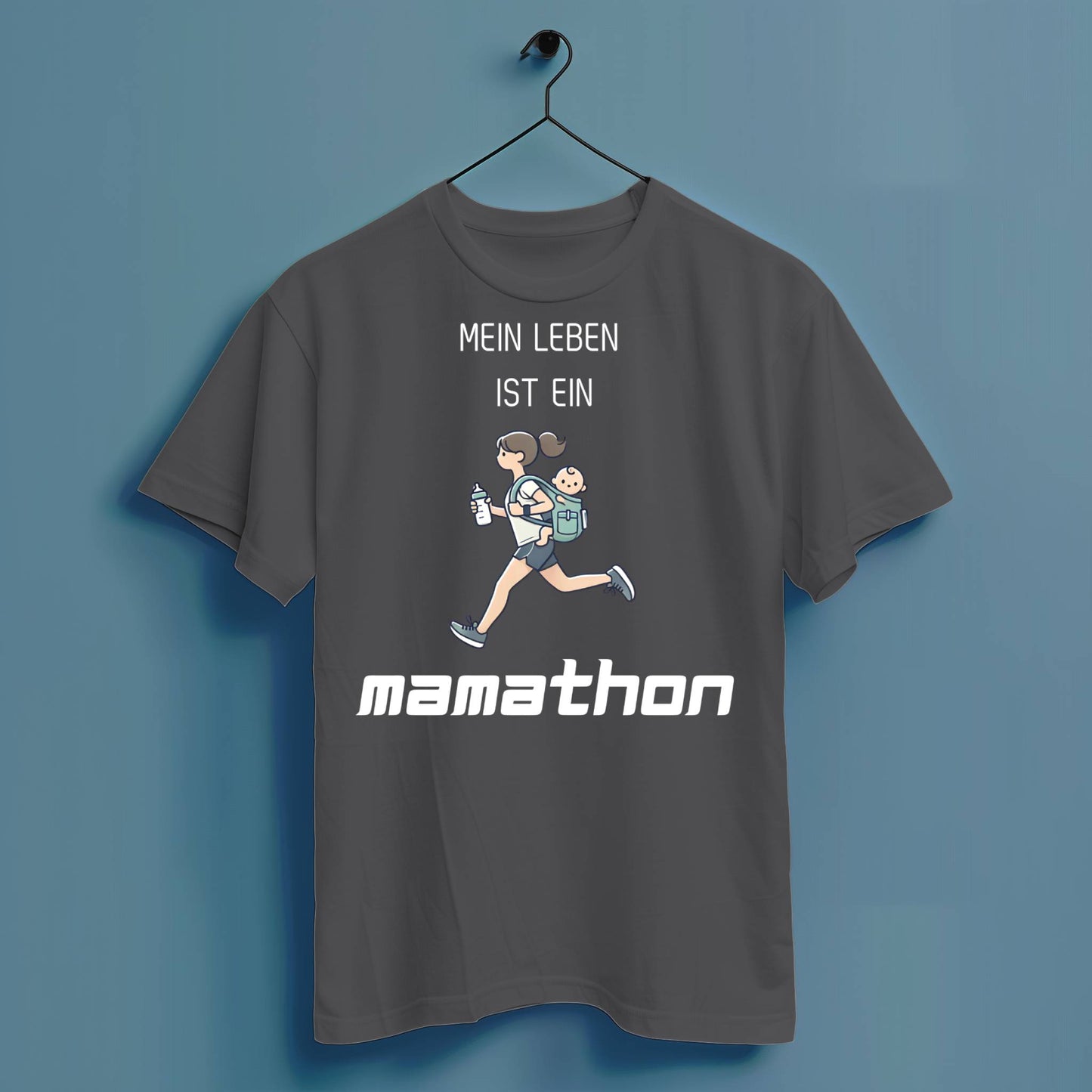 Leben ist ein Mamathon - Hochwertiges T-Shirt 100% Baumwolle