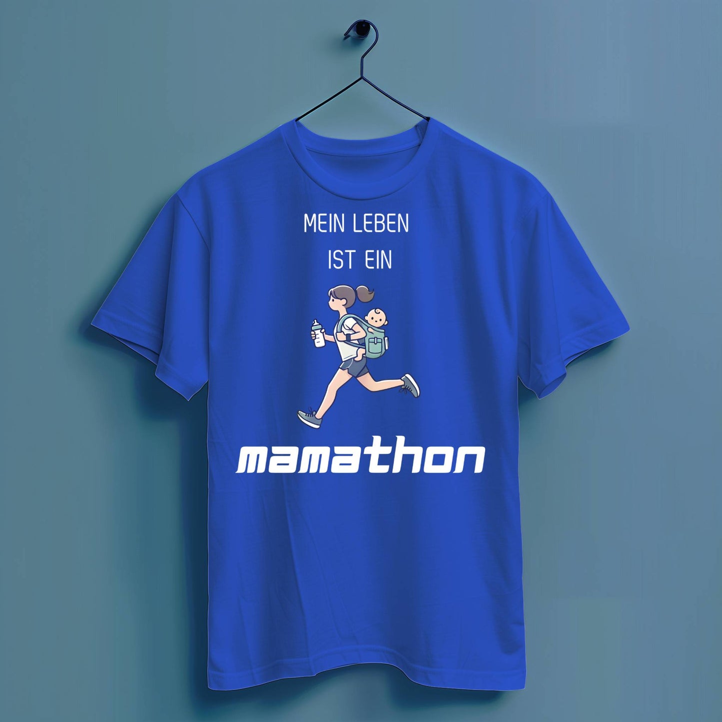 Leben ist ein Mamathon - Hochwertiges T-Shirt 100% Baumwolle