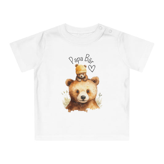 Papa Bär - Baby T-Shirt 100% Bio-Baumwolle