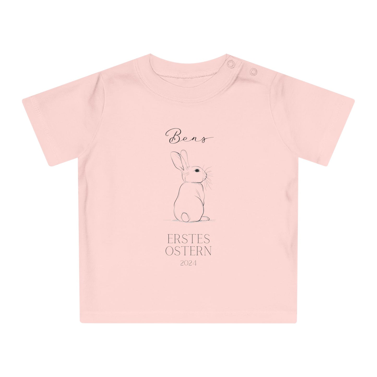 Mein erstes Ostern Personalisiert - Baby T-Shirt 100% Bio-Baumwolle