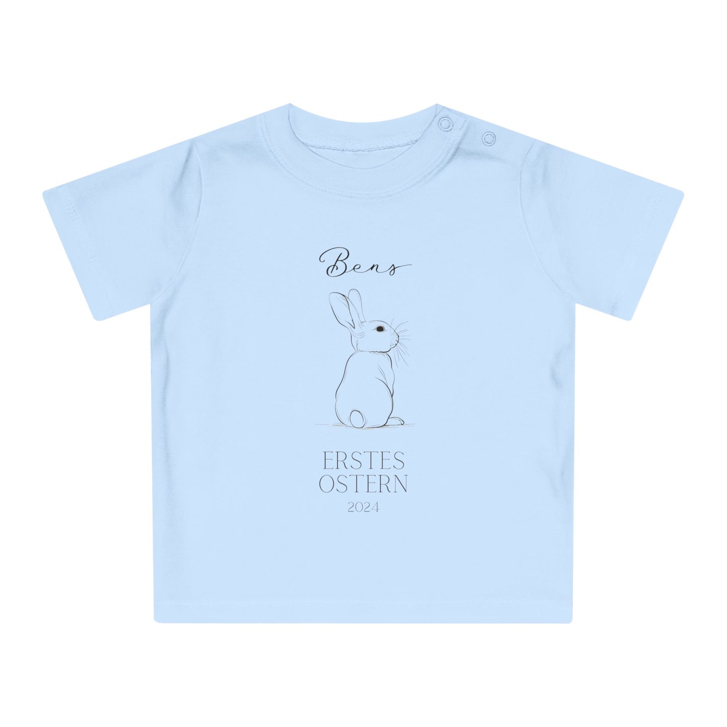 Mein erstes Ostern Personalisiert - Baby T-Shirt 100% Bio-Baumwolle