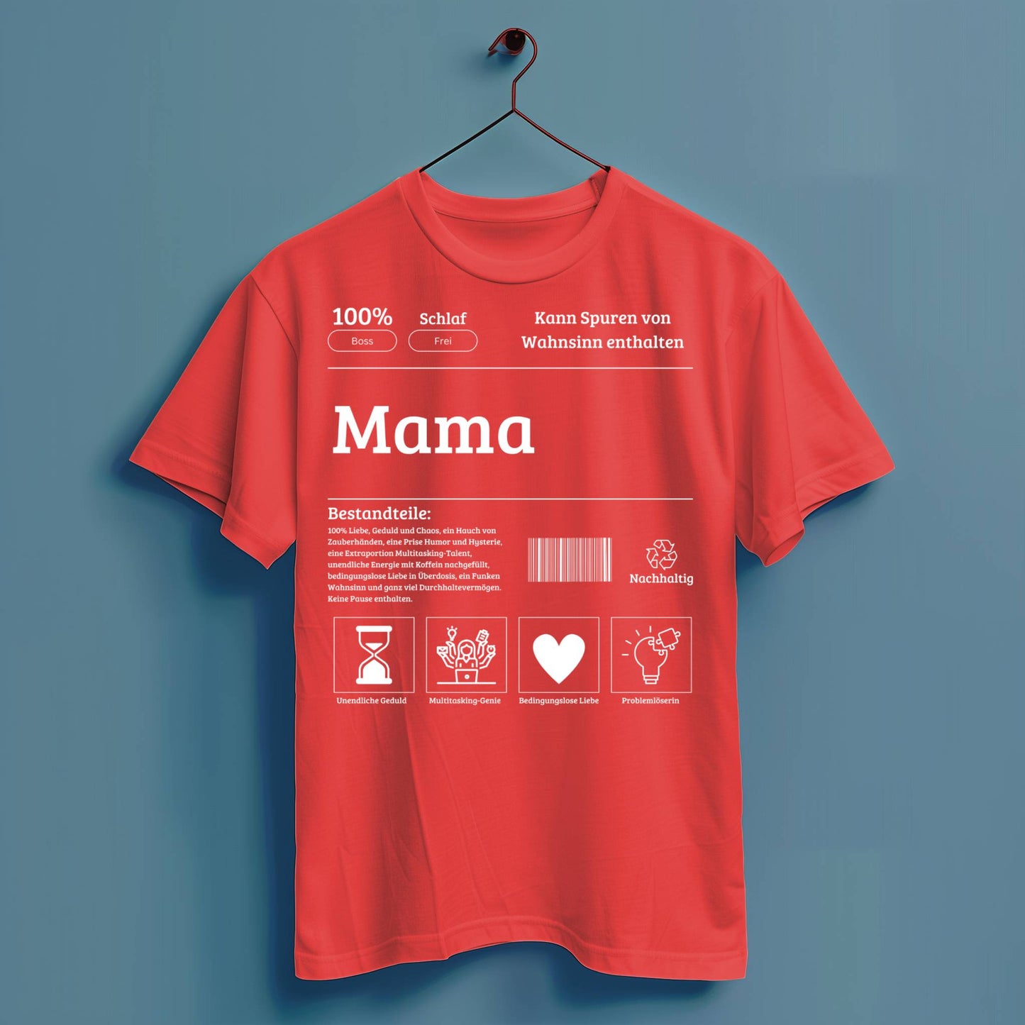 Mama Bestandteile - Hochwertiges T-Shirt 100% Baumwolle