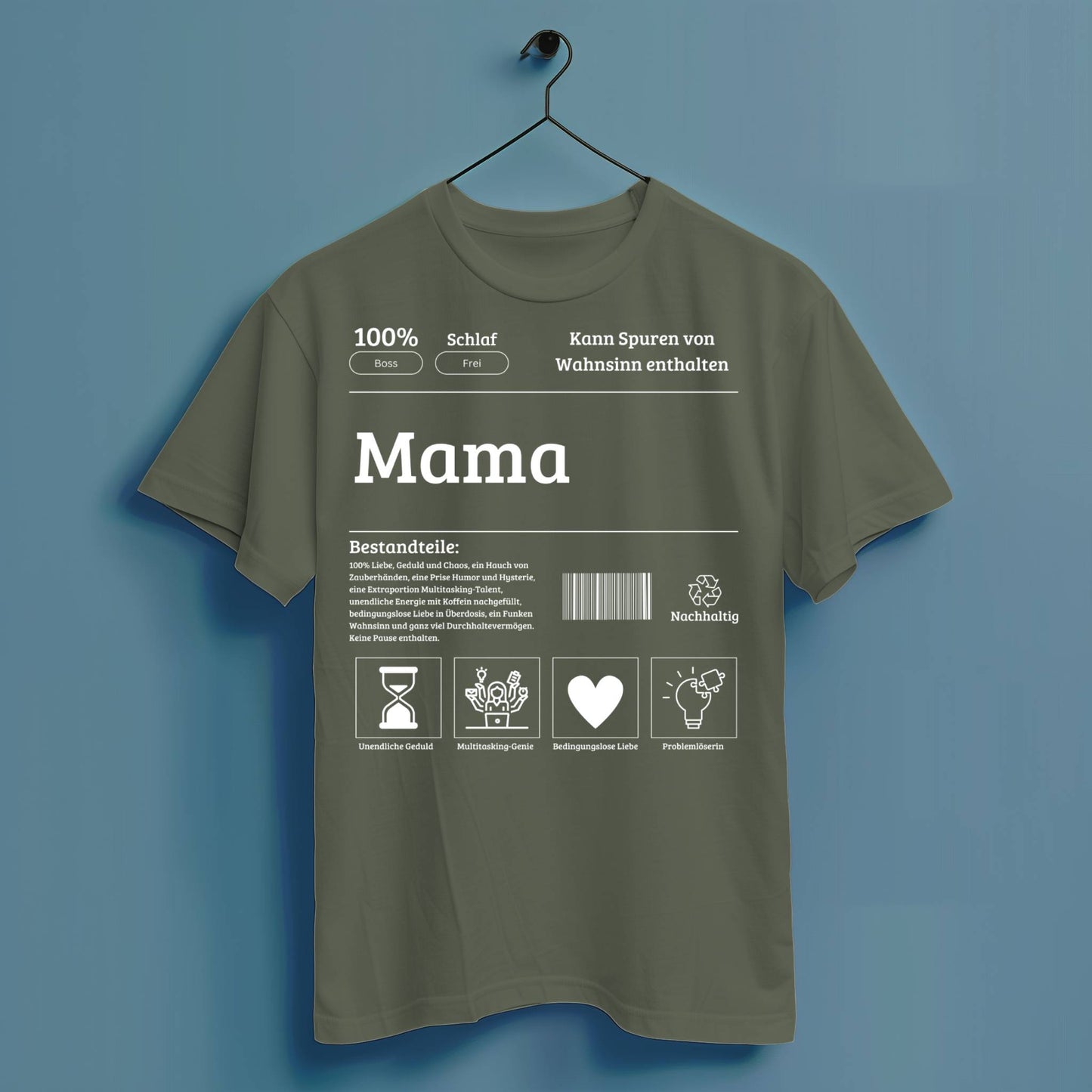 Mama Bestandteile - Hochwertiges T-Shirt 100% Baumwolle