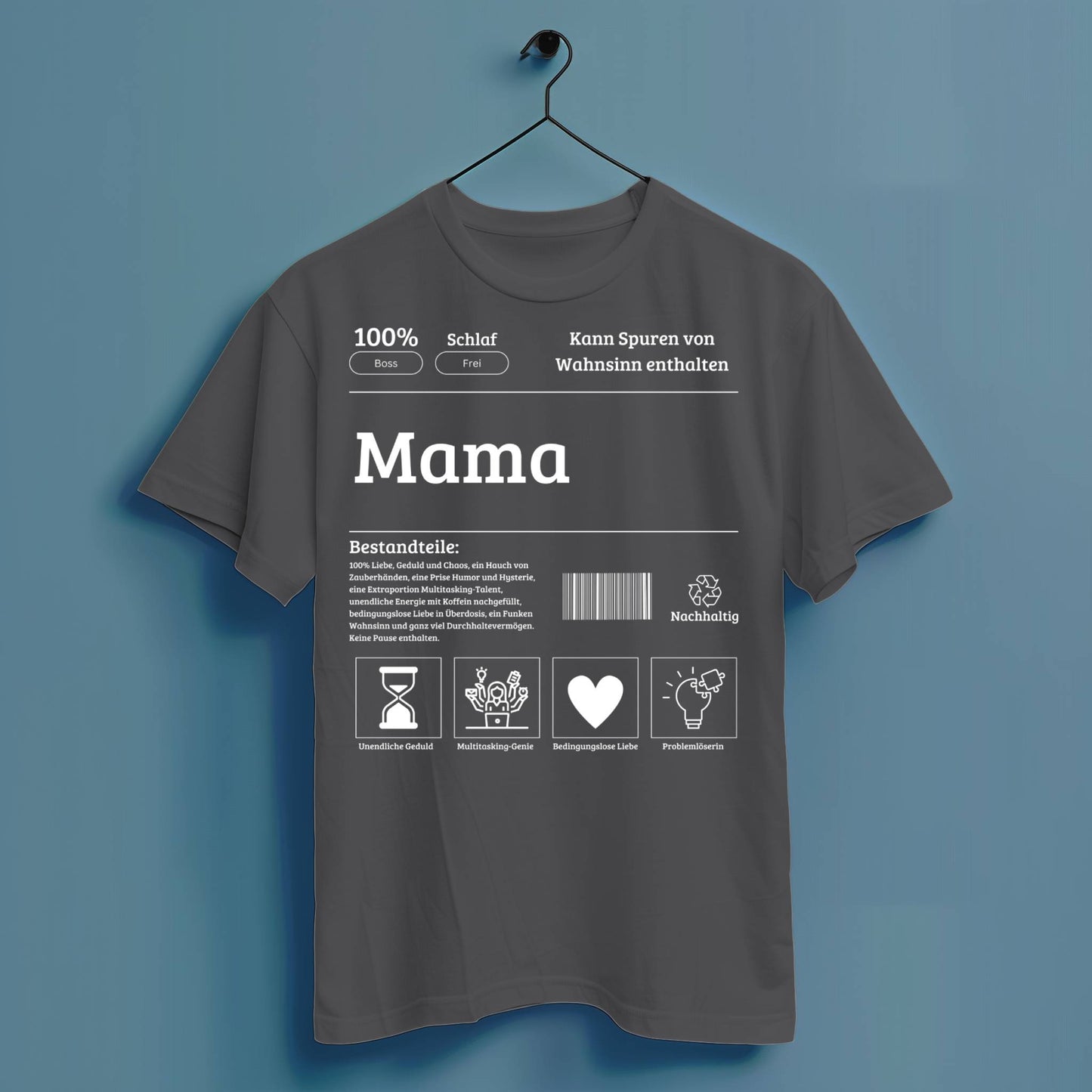Mama Bestandteile - Hochwertiges T-Shirt 100% Baumwolle