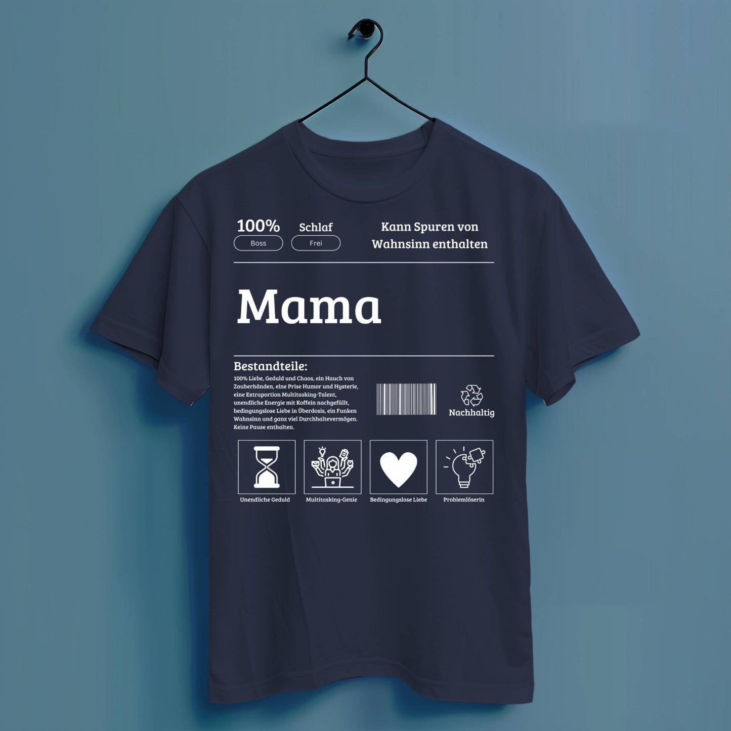 Mama Bestandteile - Hochwertiges T-Shirt 100% Baumwolle