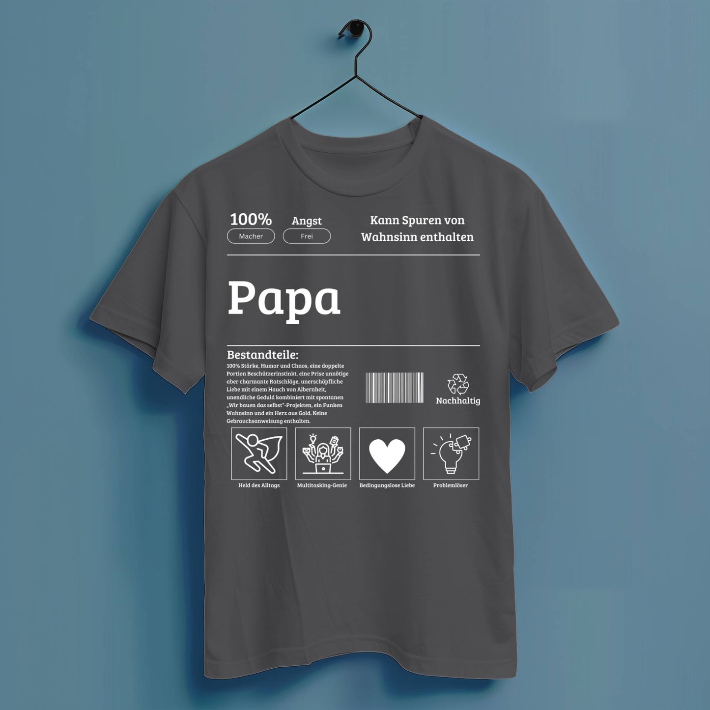 Papa Bestandteile - Hochwertiges T-Shirt 100% Baumwolle