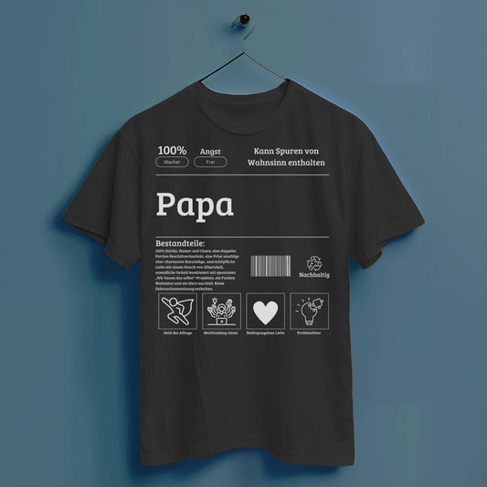 Papa Bestandteile - Hochwertiges T-Shirt 100% Baumwolle