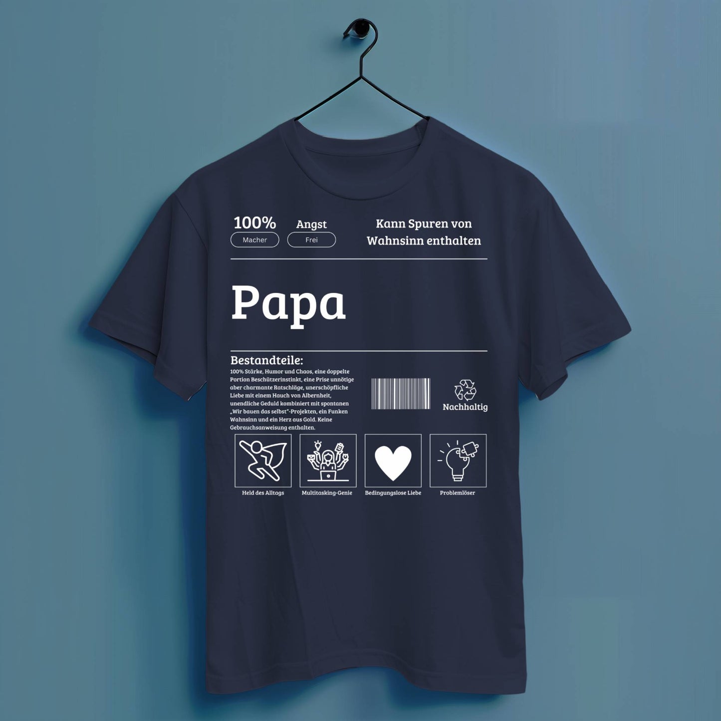 Papa Bestandteile - Hochwertiges T-Shirt 100% Baumwolle