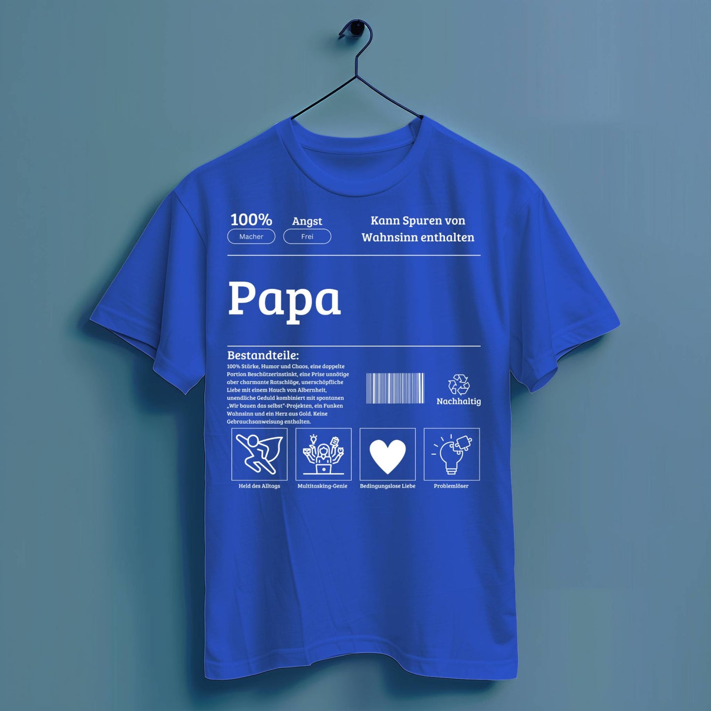 Papa Bestandteile - Hochwertiges T-Shirt 100% Baumwolle