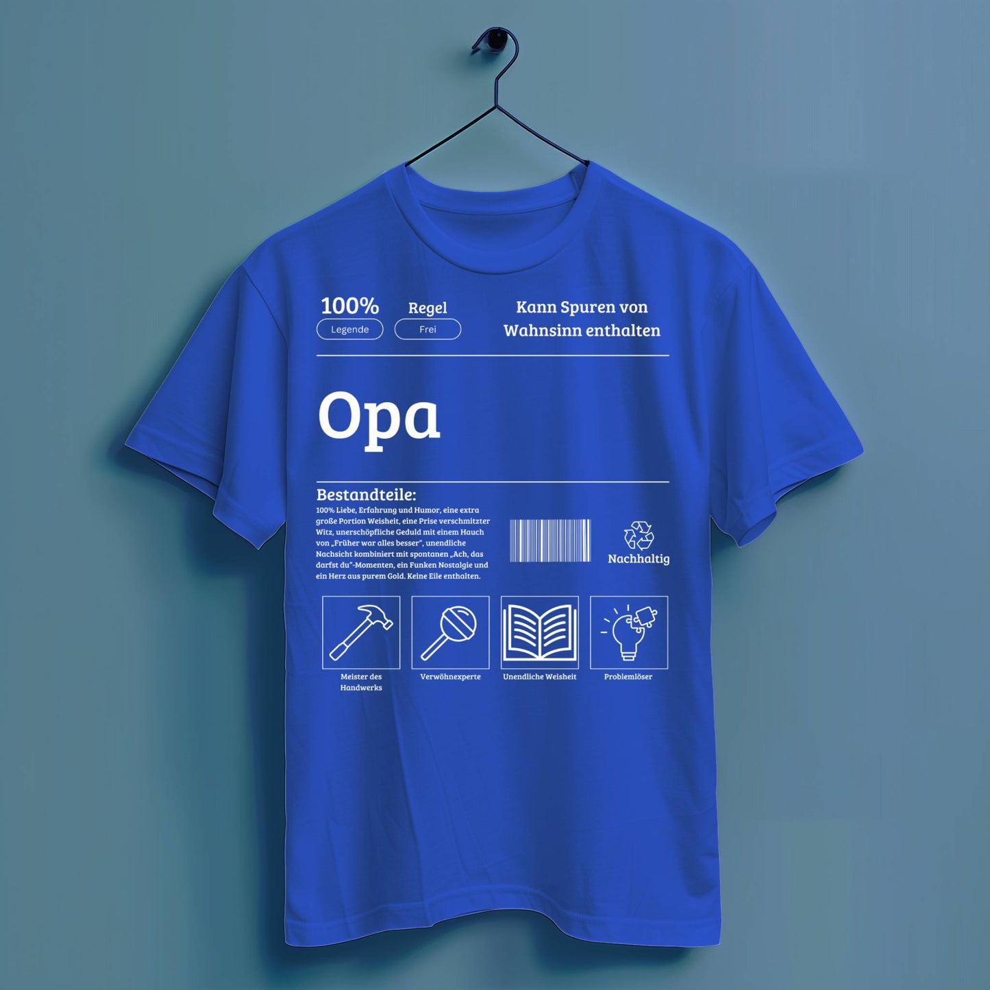 Opa Bestandteile - Hochwertiges T-Shirt 100% Baumwolle