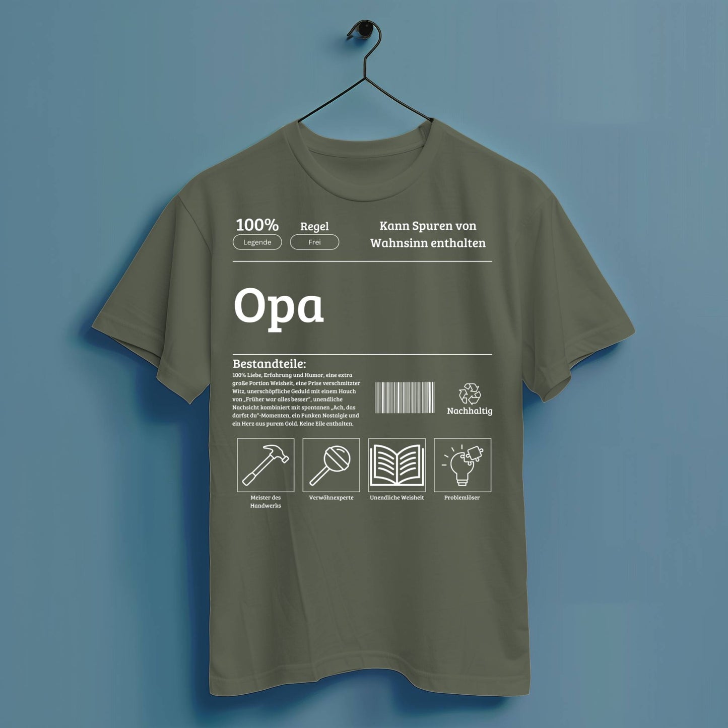 Opa Bestandteile - Hochwertiges T-Shirt 100% Baumwolle
