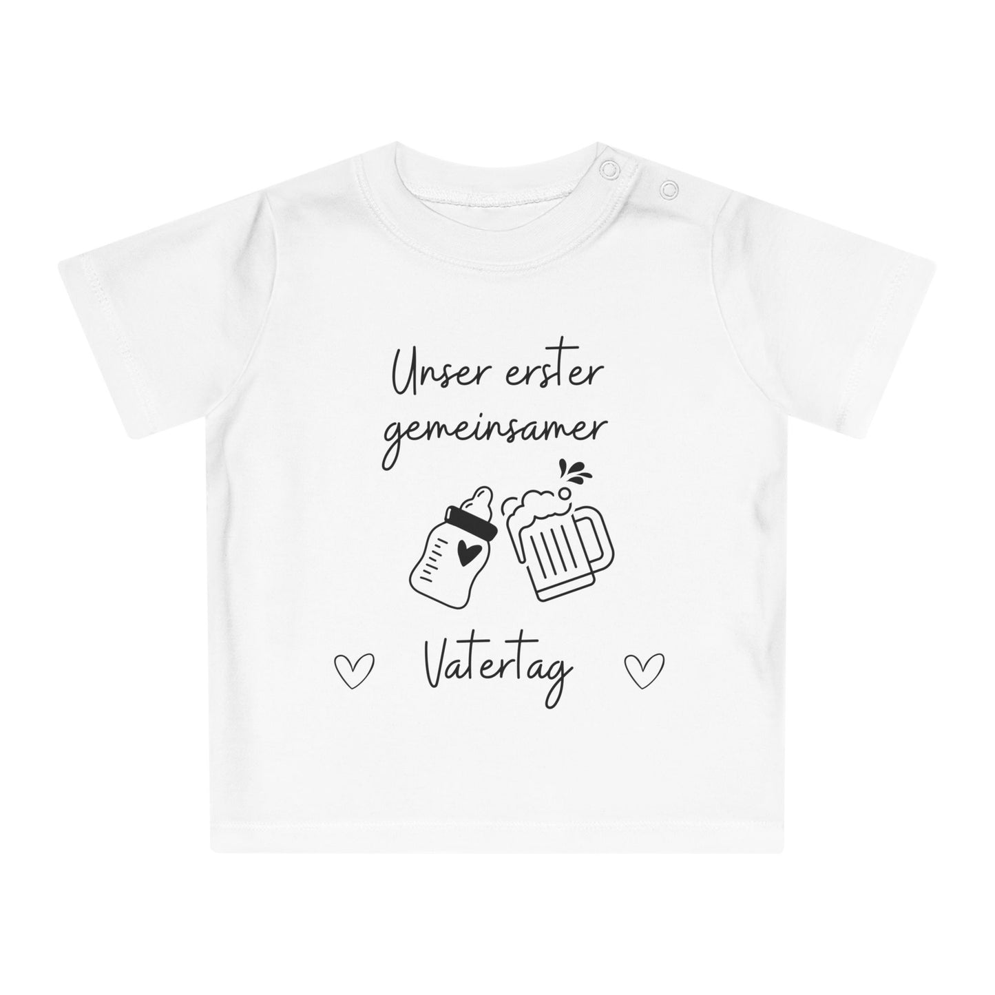Unser erster gemeinsamer Vatertag - Baby T-Shirt 100% Bio-Baumwolle