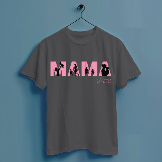 Mama Kind Silhouette - Hochwertiges T-Shirt 100% Baumwolle