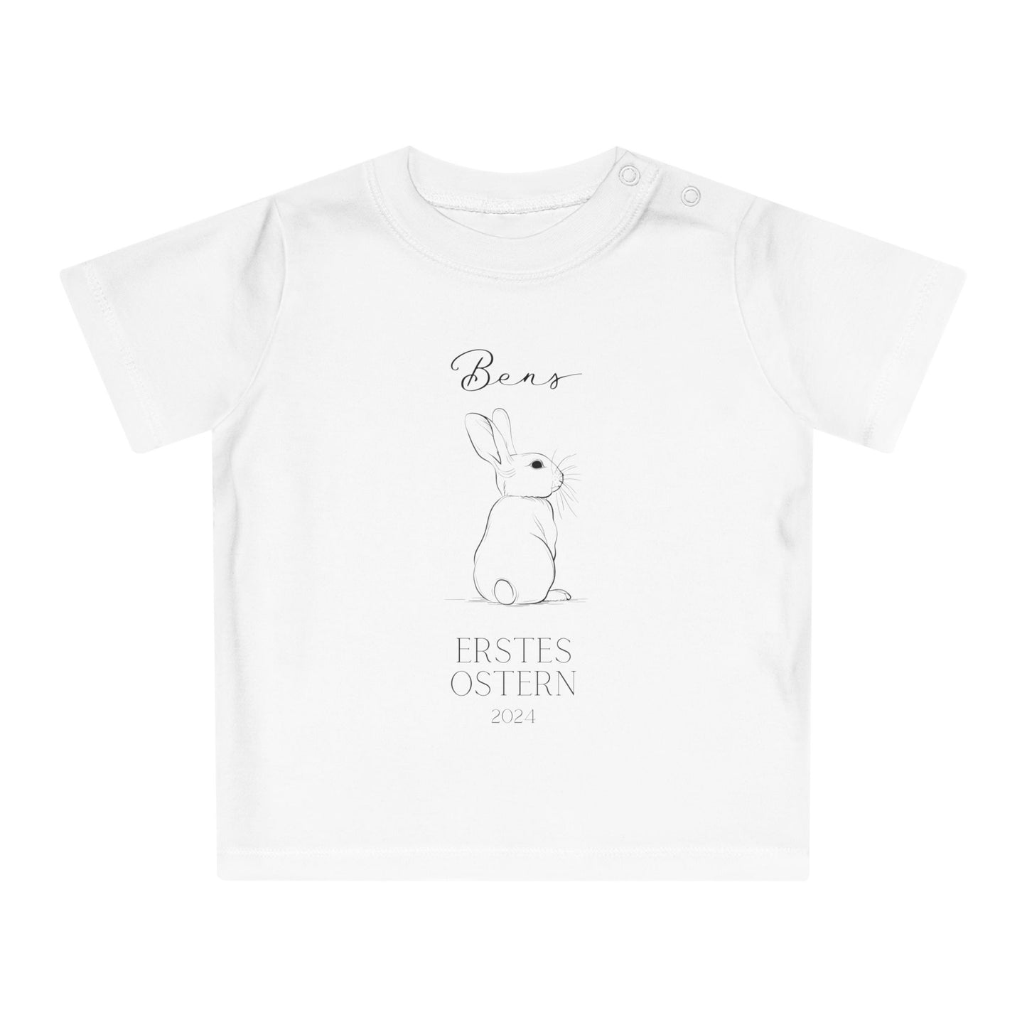 Mein erstes Ostern Personalisiert - Baby T-Shirt 100% Bio-Baumwolle