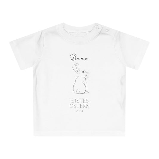 Mein erstes Ostern Personalisiert - Baby T-Shirt 100% Bio-Baumwolle