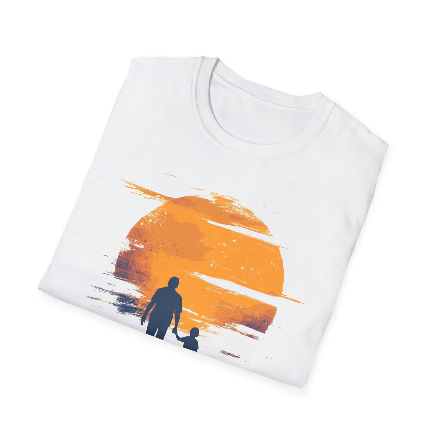 Vater Sohn Sonnenuntergang - Hochwertiges T-Shirt 100% Baumwolle