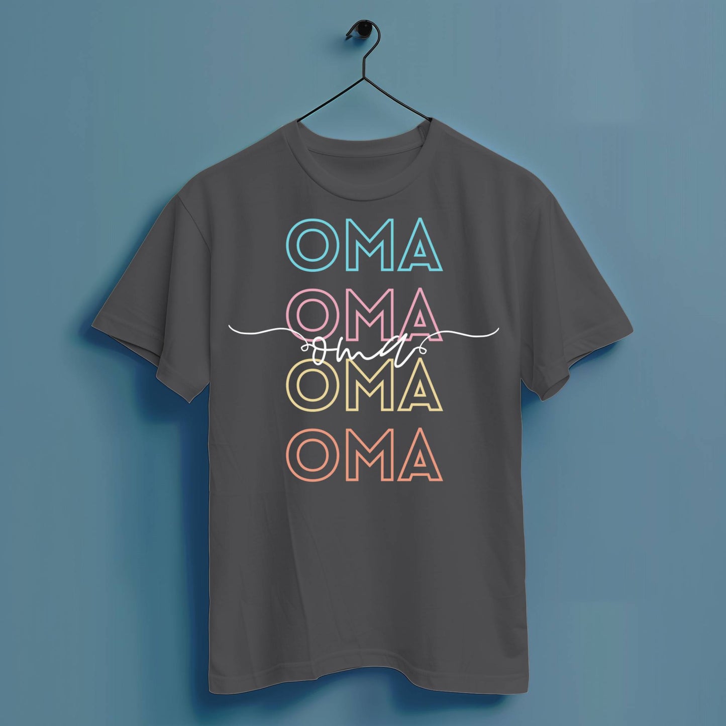 Oma bunt - Hochwertiges T-Shirt 100% Baumwolle