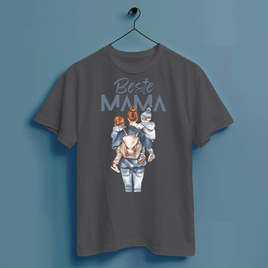 Beste Mama - Hochwertiges T-Shirt 100% Baumwolle
