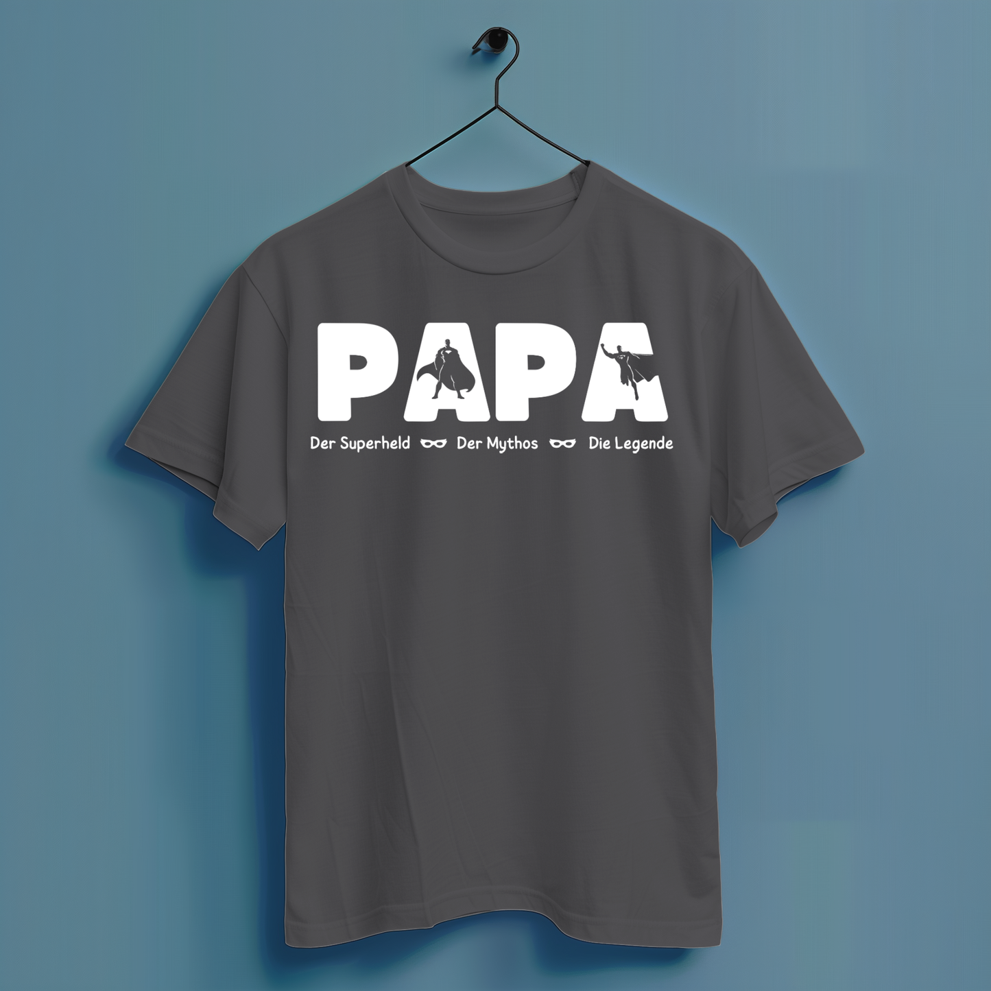Papa der Superheld der Mythos die Legende - Hochwertiges T-Shirt 100% Baumwolle