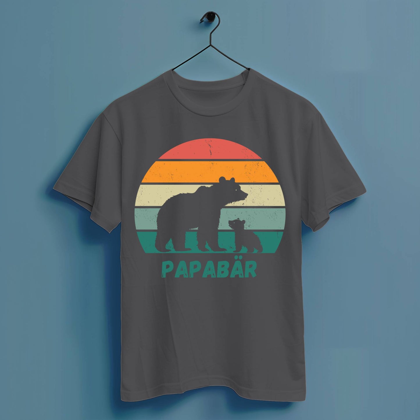 Papa BĂ€r Retro - Hochwertiges T-Shirt 100% Baumwolle