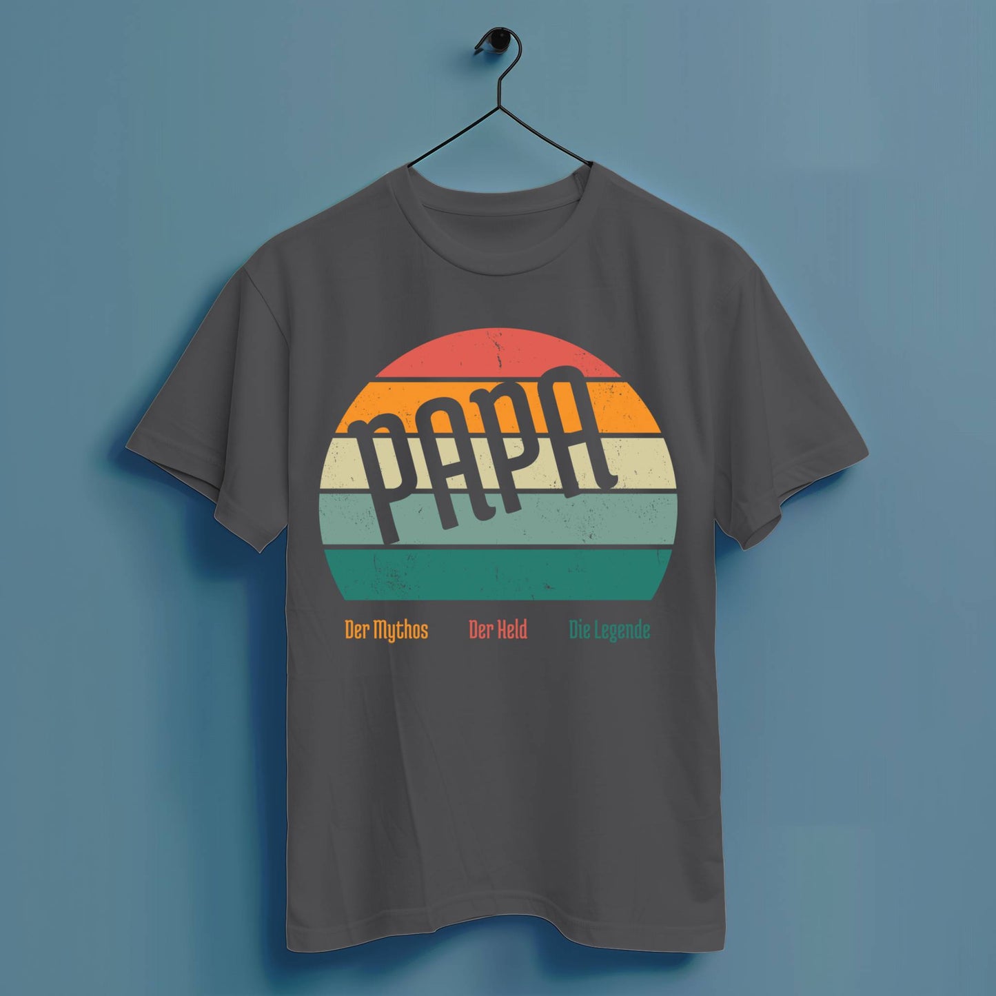 Papa der Mythos, der Held, die Legende Retro - Hochwertiges T-Shirt 100% Baumwolle
