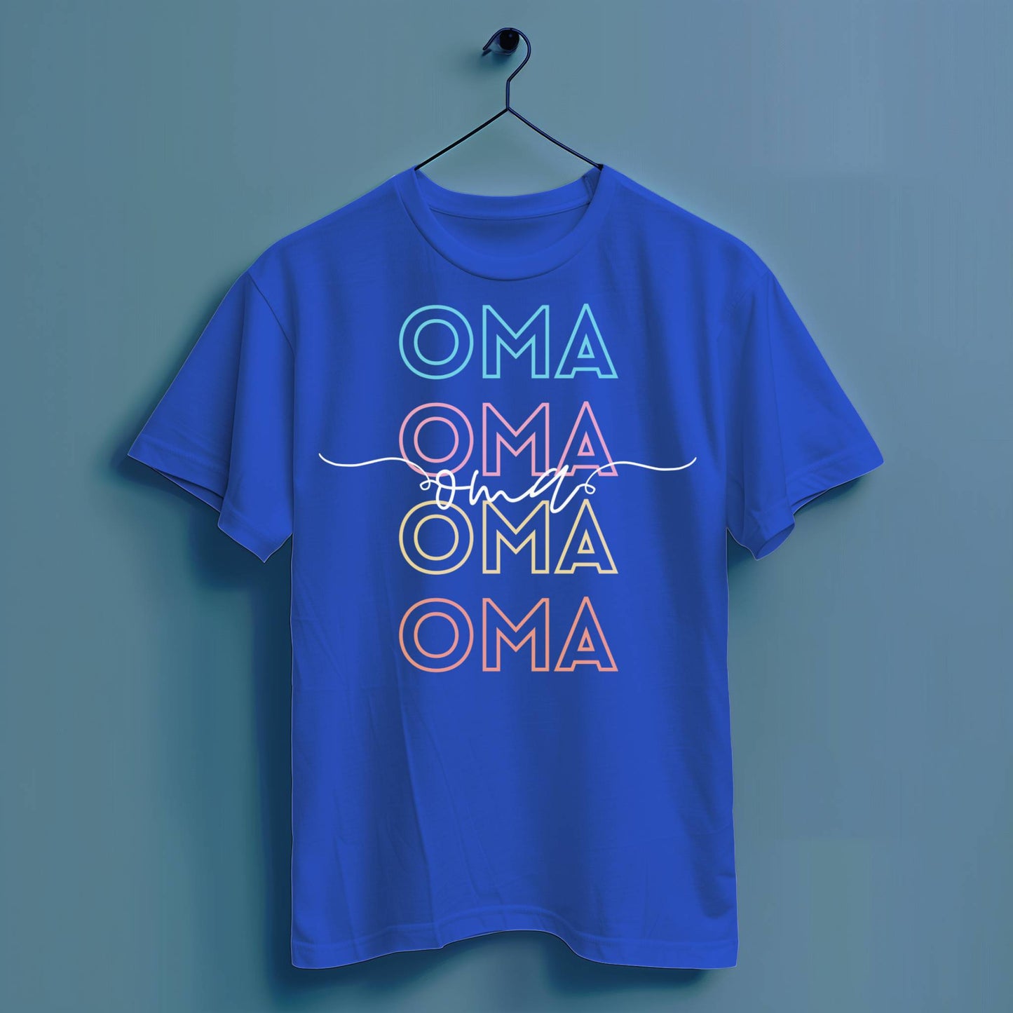 Oma bunt - Hochwertiges T-Shirt 100% Baumwolle
