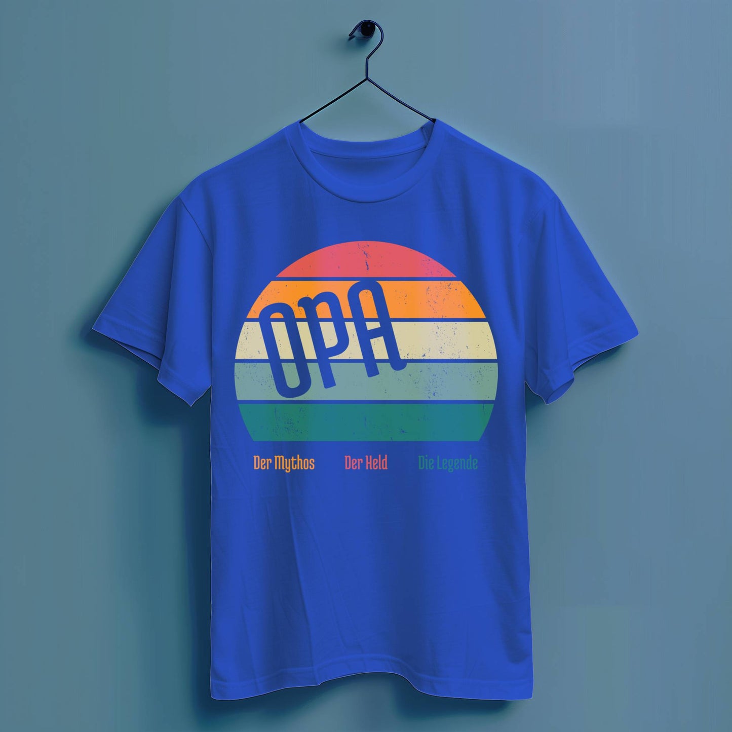 Opa der Mythos, der Held, die Legende Retro - Hochwertiges T-Shirt 100% Baumwolle