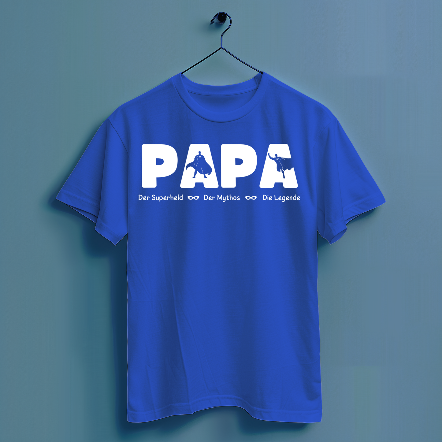 Papa der Superheld der Mythos die Legende - Hochwertiges T-Shirt 100% Baumwolle