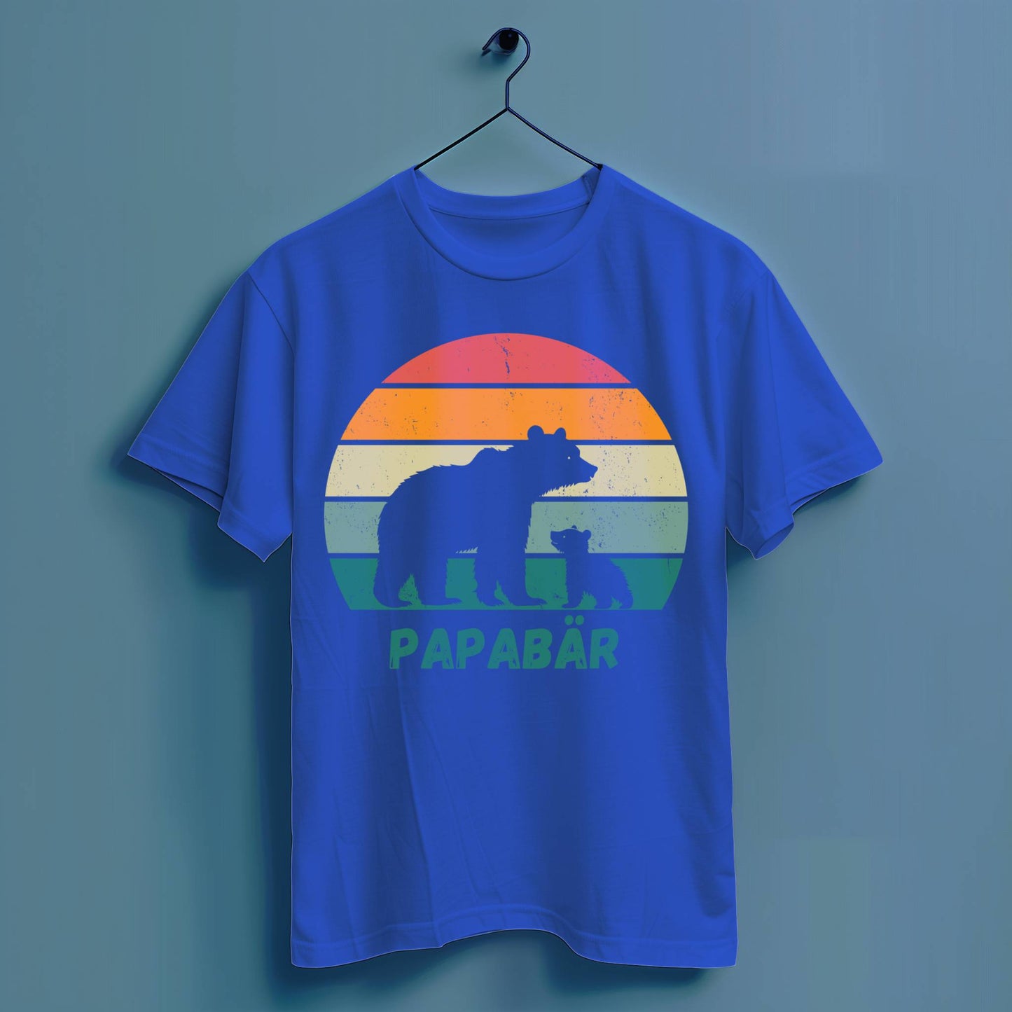 Papa BĂ€r Retro - Hochwertiges T-Shirt 100% Baumwolle