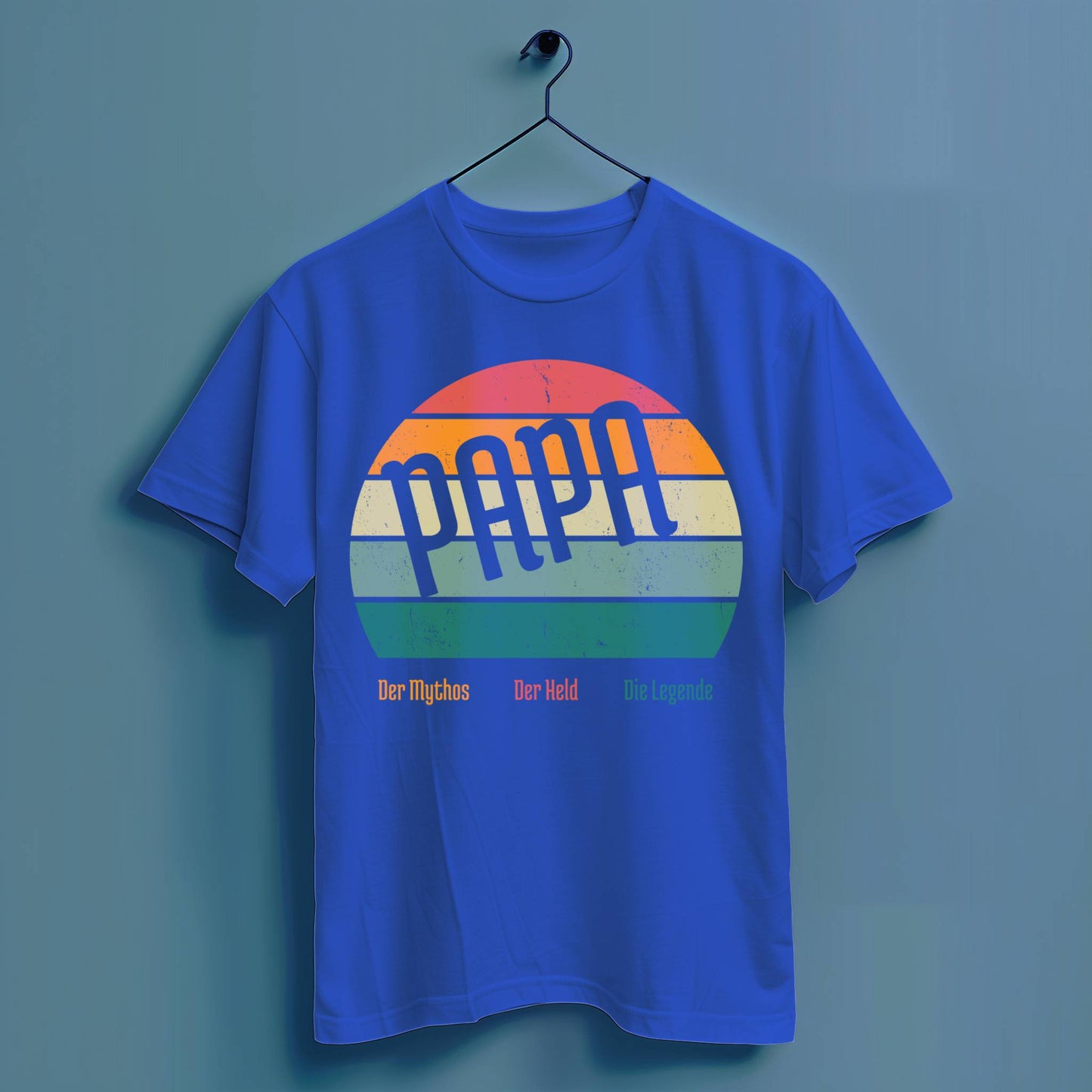 Papa der Mythos, der Held, die Legende Retro - Hochwertiges T-Shirt 100% Baumwolle