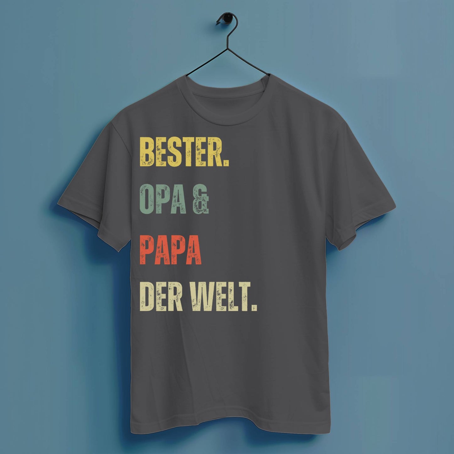 Bester Opa und Papa der Welt - Hochwertiges T-Shirt 100% Baumwolle