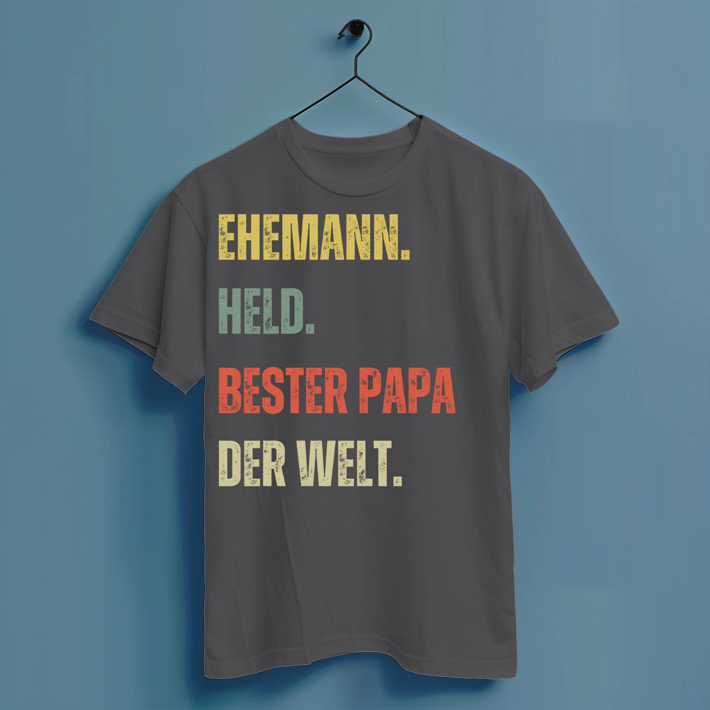 Ehemann. Held. Bester Papa der Welt - Hochwertiges T-Shirt 100% Baumwolle