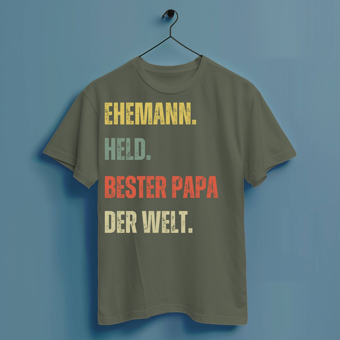 Ehemann. Held. Bester Papa der Welt - Hochwertiges T-Shirt 100% Baumwolle