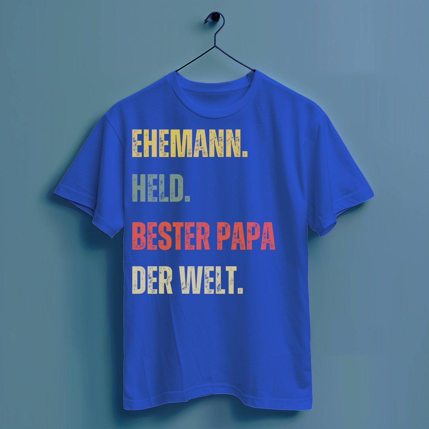 Ehemann. Held. Bester Papa der Welt - Hochwertiges T-Shirt 100% Baumwolle