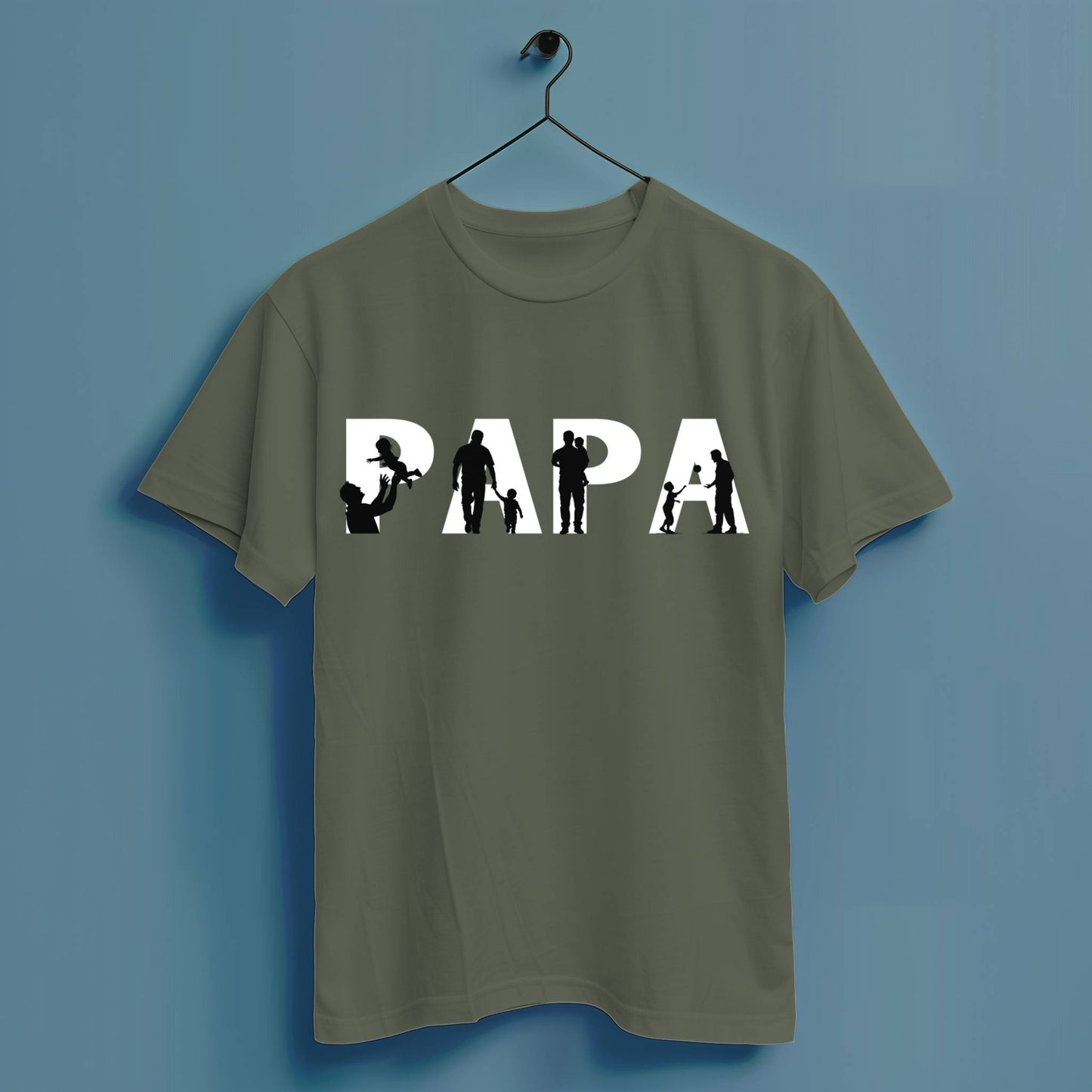 Papa Silhouette - Hochwertiges T-Shirt 100% Baumwolle
