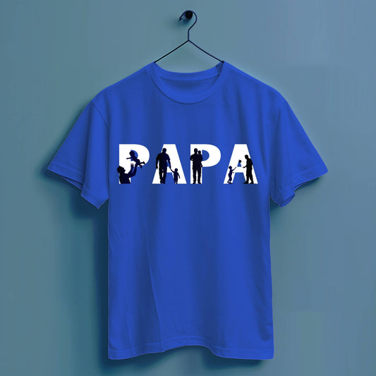 Papa Silhouette - Hochwertiges T-Shirt 100% Baumwolle