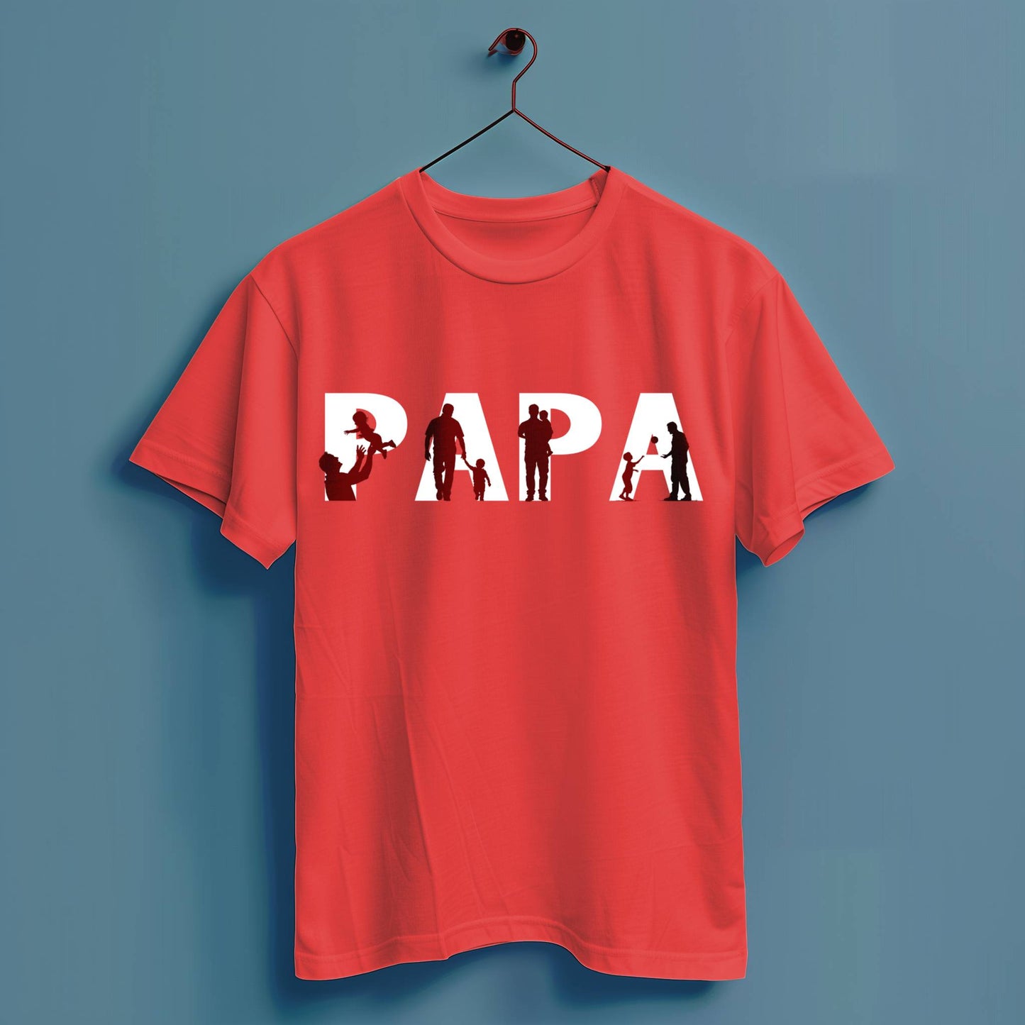 Papa Silhouette - Hochwertiges T-Shirt 100% Baumwolle