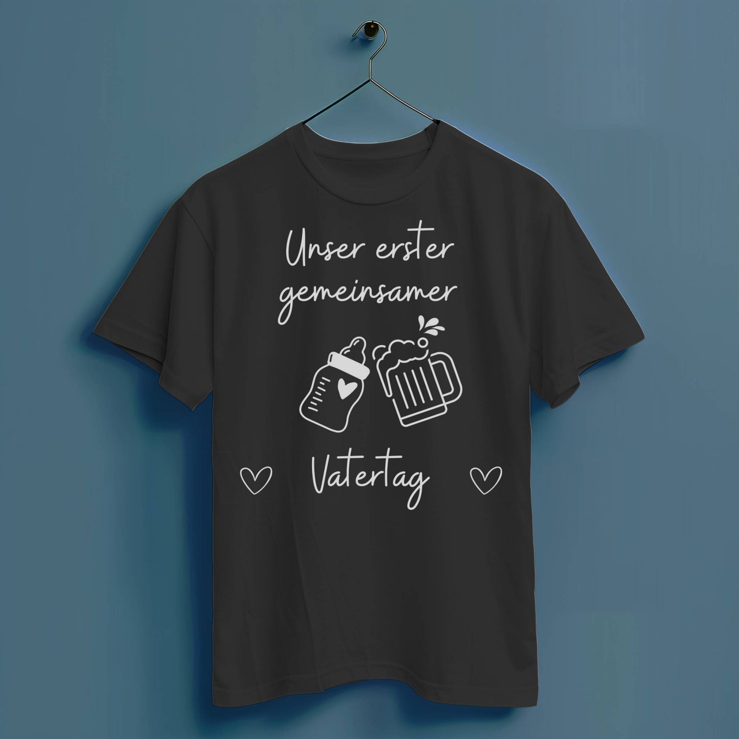 Unser erster gemeinsamer Vatertag - Hochwertiges T-Shirt 100% Baumwolle