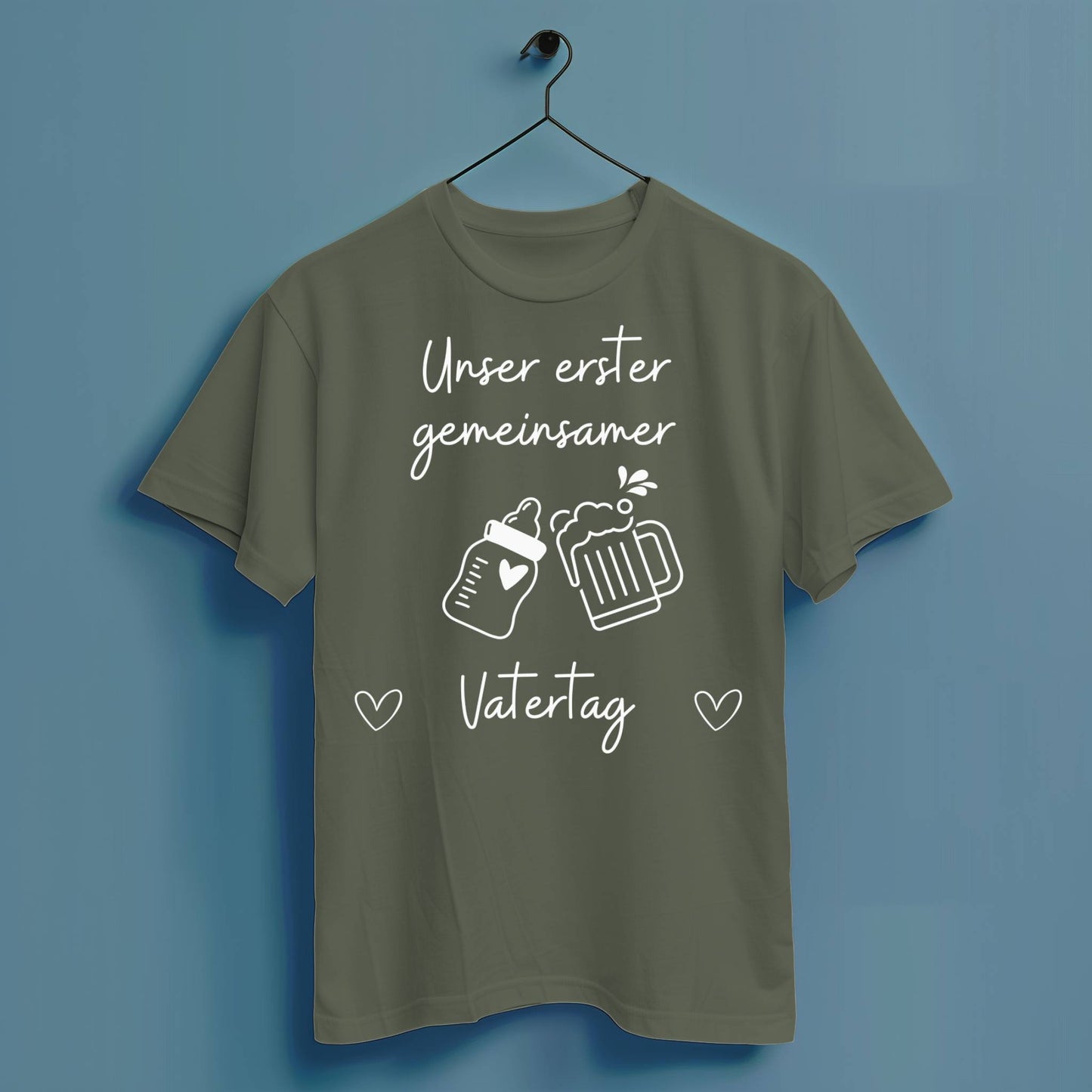Unser erster gemeinsamer Vatertag - Hochwertiges T-Shirt 100% Baumwolle