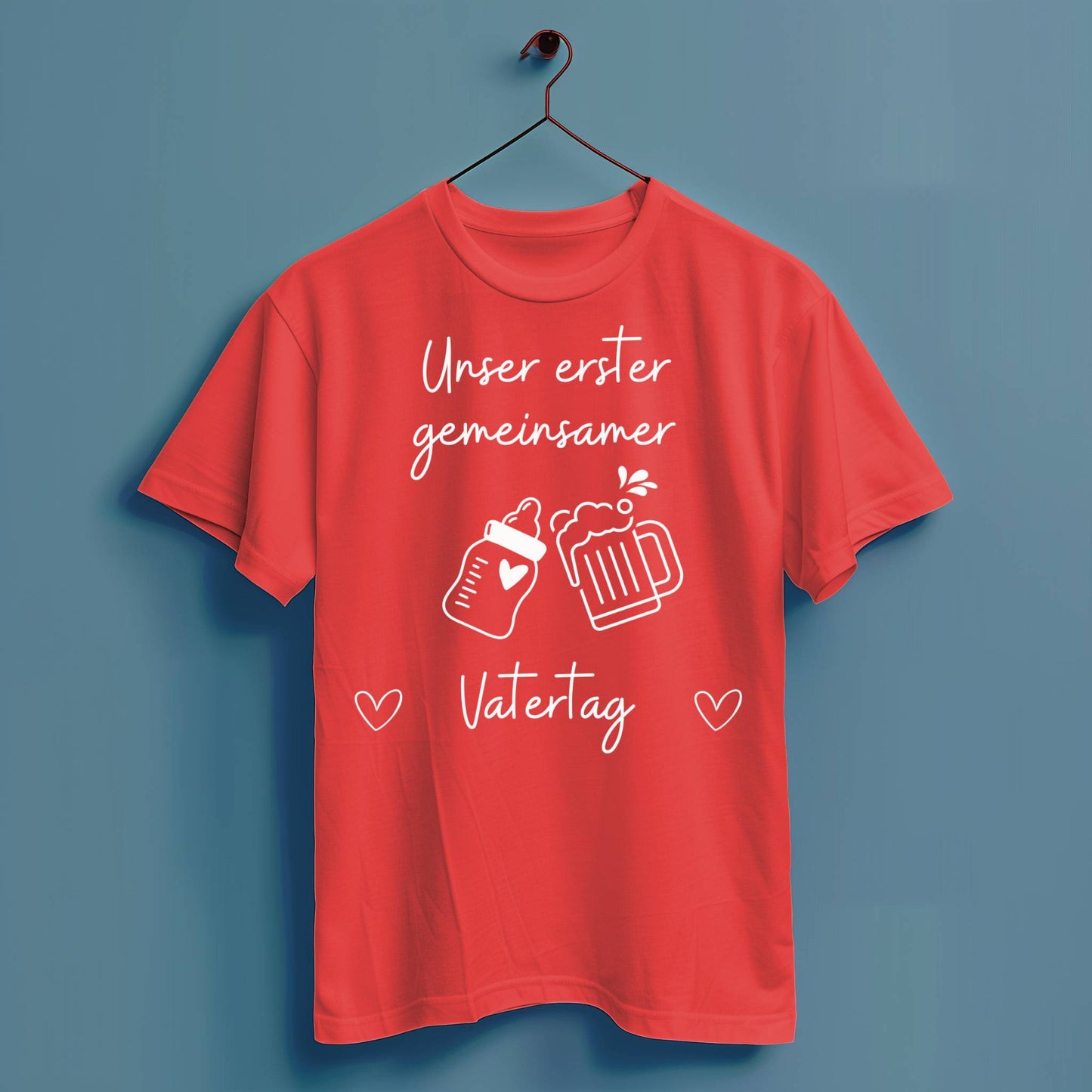 Unser erster gemeinsamer Vatertag - Hochwertiges T-Shirt 100% Baumwolle