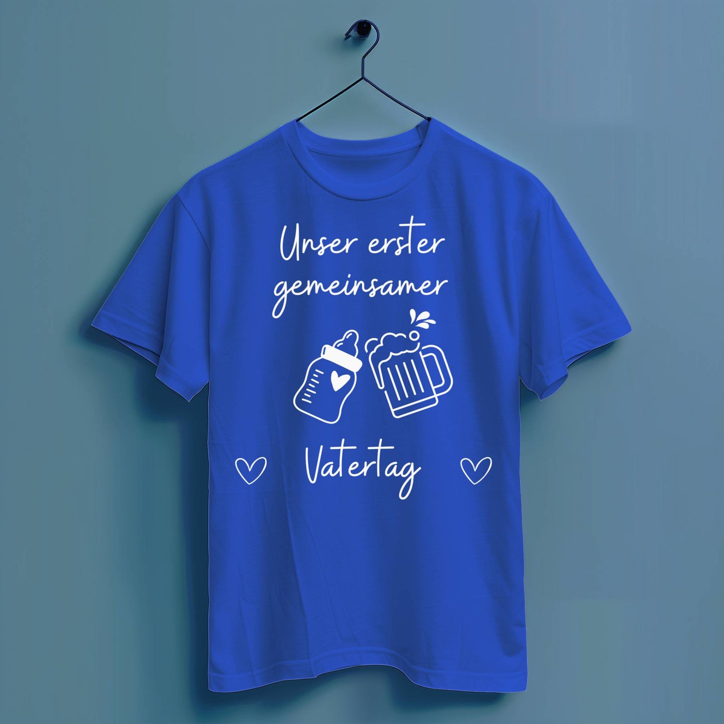 Unser erster gemeinsamer Vatertag - Hochwertiges T-Shirt 100% Baumwolle