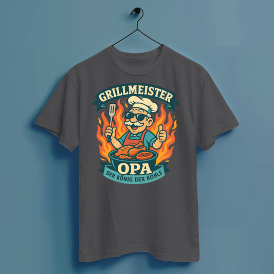Grillmeister Opa, König der Kohle - Hochwertiges T-Shirt