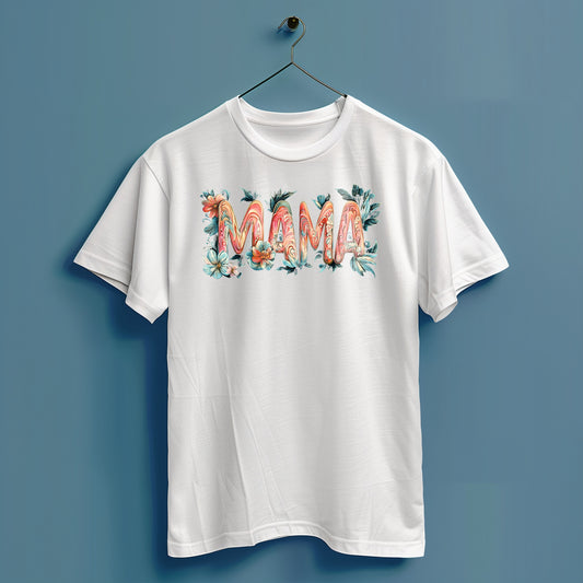 Mama Blumen - Hochwertiges T-Shirt 100% Baumwolle