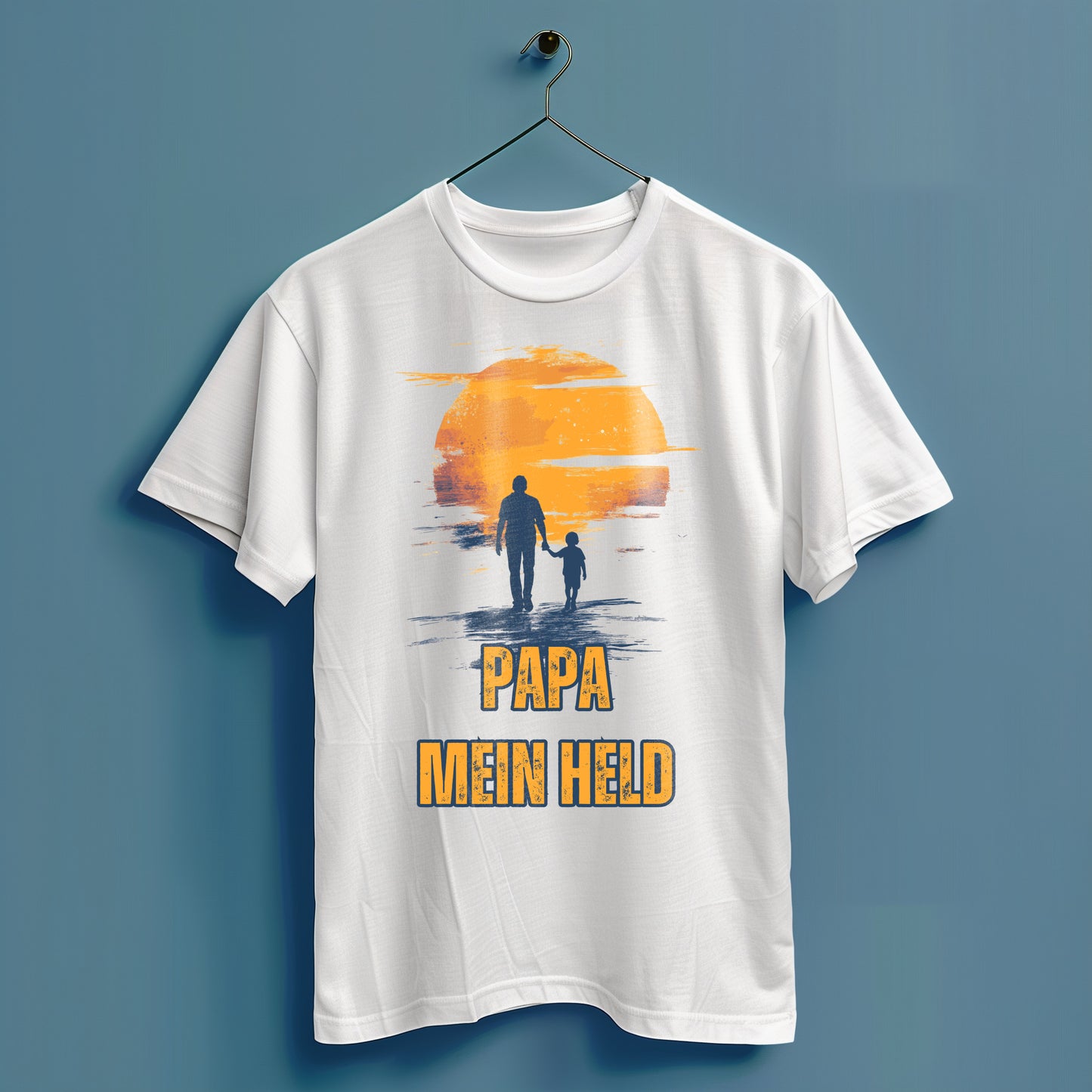 Papa, mein Held - Hochwertiges T-Shirt 100% Baumwolle