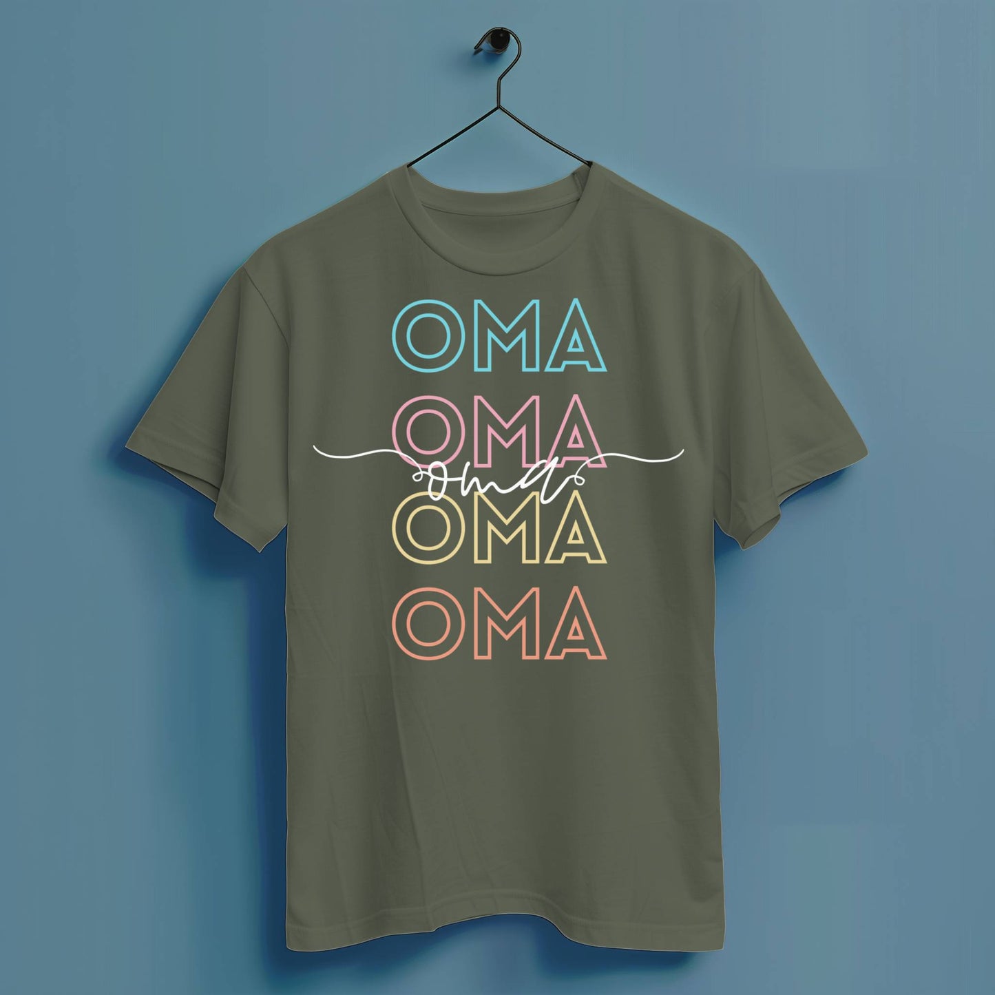 Oma bunt - Hochwertiges T-Shirt 100% Baumwolle