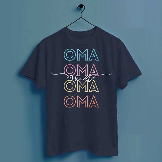 Oma bunt - Hochwertiges T-Shirt 100% Baumwolle