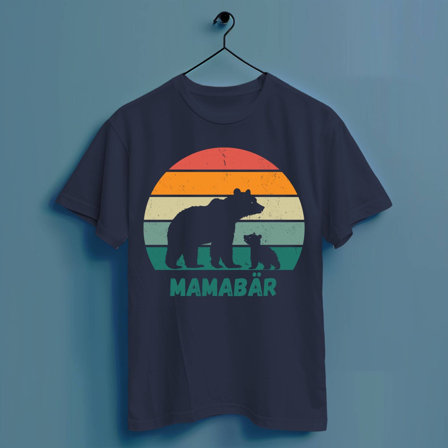 Mama BĂ€r Retro - Hochwertiges T-Shirt 100% Baumwolle