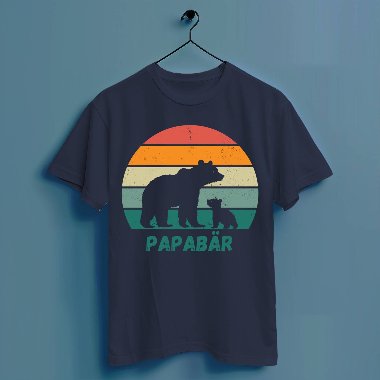 Papa BĂ€r Retro - Hochwertiges T-Shirt 100% Baumwolle